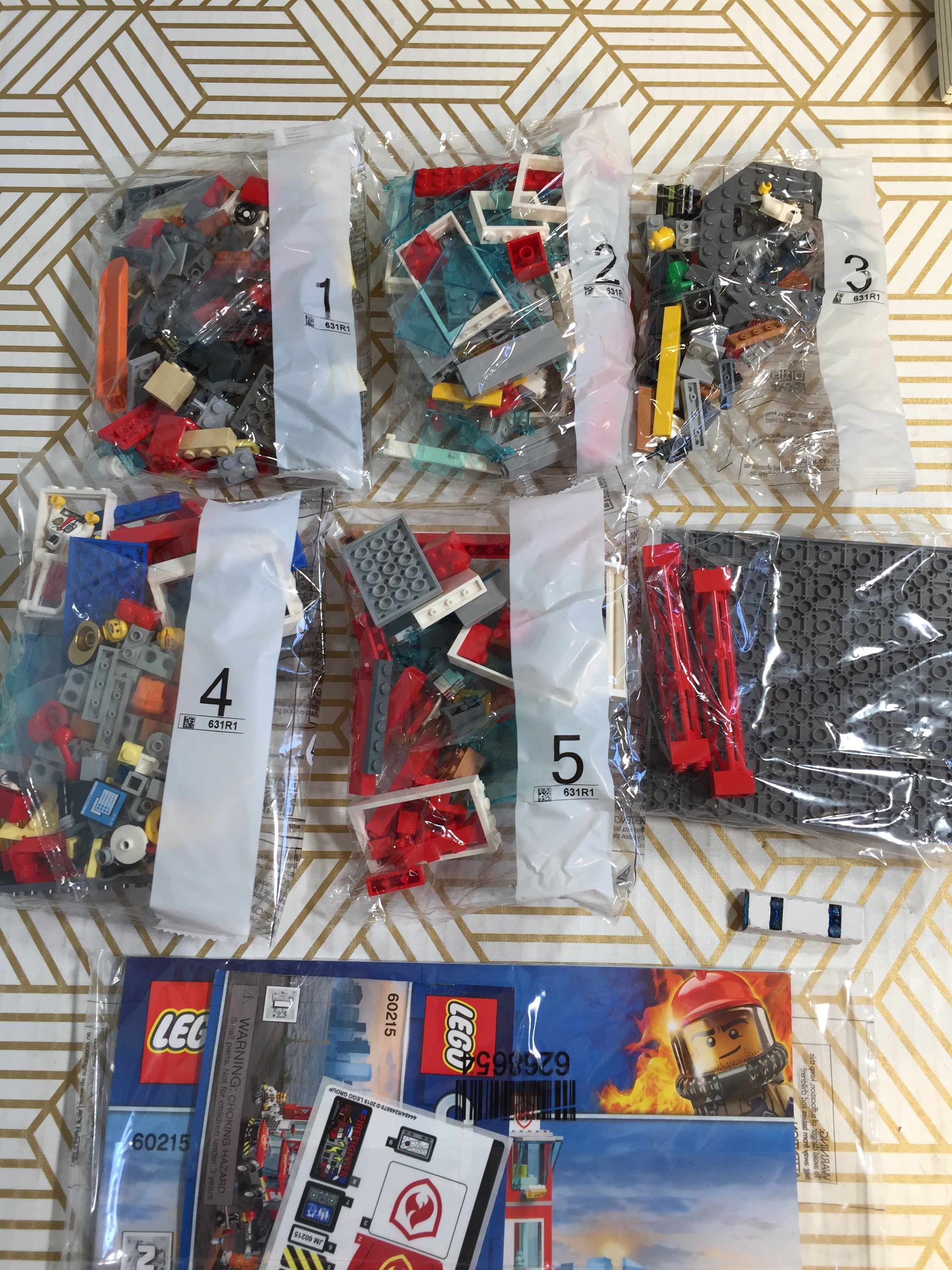 LEGO City Fire Station 60215 Fire Rescue Tower Building Set *OPEN BOX/SEALED BAGS* (7926230810862)
